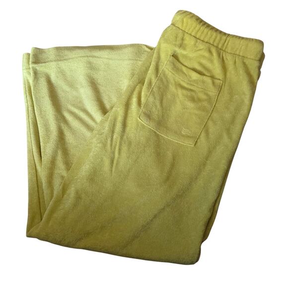 NWT Andie The Crop Pant Yellow/Green Size Small Lounge Terry  Cloth - Picture 3 of 9